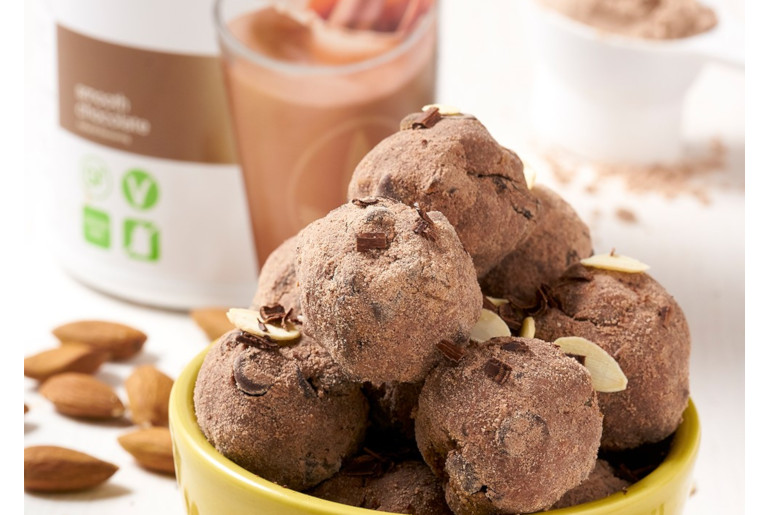 Chocolate Almond Protein Bites